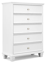 Fortman - Five Drawer Chest - White - R&R Furniture Gallery (Fountain Valley, CA)