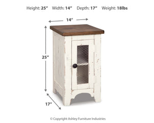 Wystfield - Chair Side End Table - White / Brown - R&R Furniture Gallery (Fountain Valley, CA)
