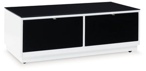Gardoni - Rectangular Cocktail Table - White / Black - R&R Furniture Gallery (Fountain Valley, CA)