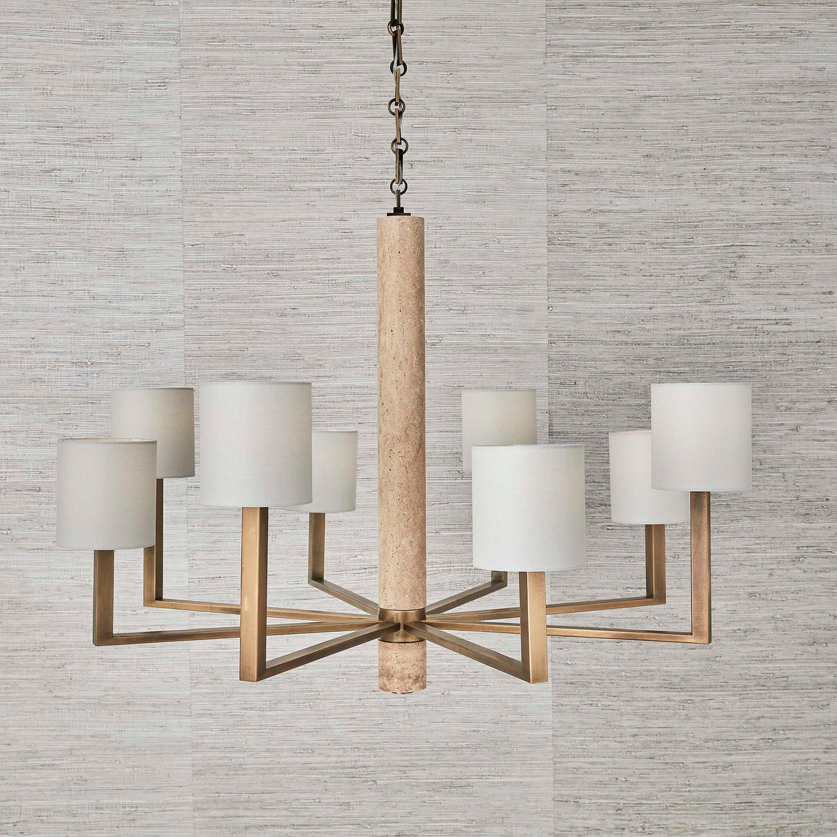 Commune - 8 Light Chandelier - Brass