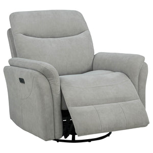 Beacon - Power Swivel Recliner With USB Charging And Adjustable Recline