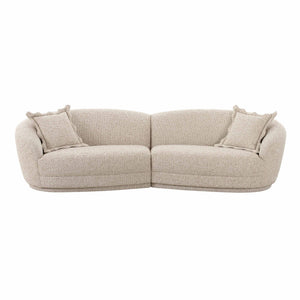 Marion - Textured Boucle Sectional - Two-Tone - R&R Furniture Gallery (Fountain Valley, CA)