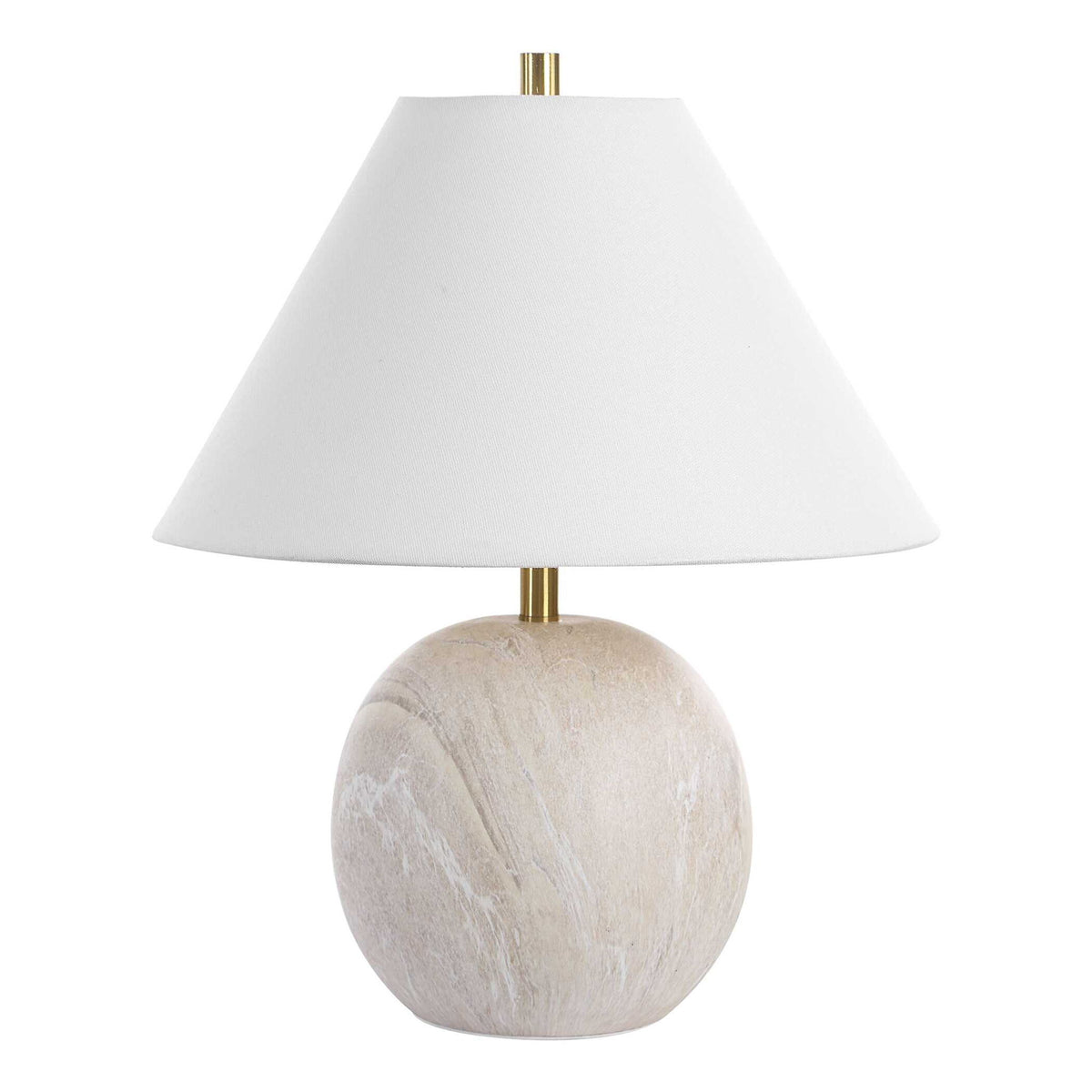 Table Lamp - White & Beige
