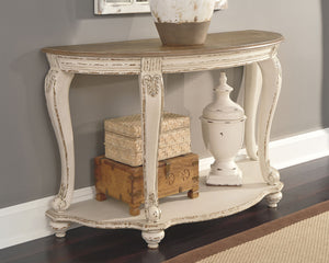Realyn - Sofa Table - White / Brown - R&R Furniture Gallery (Fountain Valley, CA)