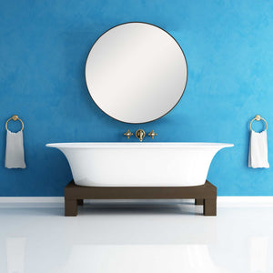 Round Mirror - Satin Black