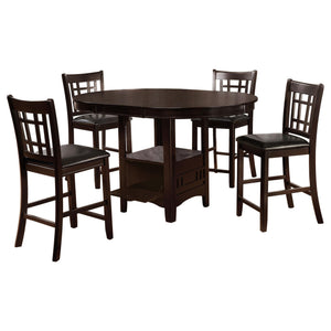 Lavon 5-piece Oval Counter Height Dining Set Espresso
