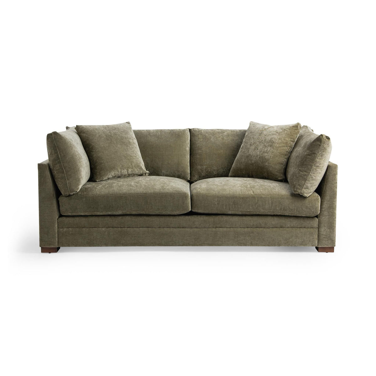 Classic Home Audrey stationary sofa with plush fabric upholstery and elegant design, ideal for living room seating.