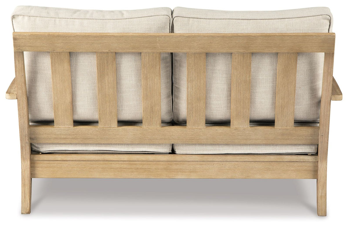 Clare View - Loveseat w/Cushion - Beige - R&R Furniture Gallery (Fountain Valley, CA)