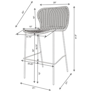 Mckinley - Bar Stool (Set of 2) - Brown