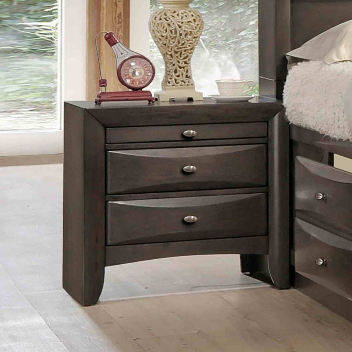 Zosimo - Nightstand, Gray