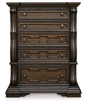 Maylee - Five Drawer Chest - Dark Brown - R&R Furniture Gallery (Fountain Valley, CA)