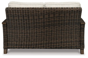 Paradise Trail - Loveseat w/Cushion - Medium Brown - R&R Furniture Gallery (Fountain Valley, CA)