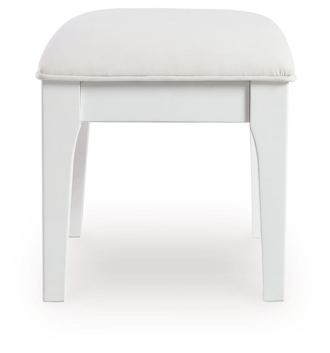 Chalanna - Vanity Stool - White - R&R Furniture Gallery (Fountain Valley, CA)