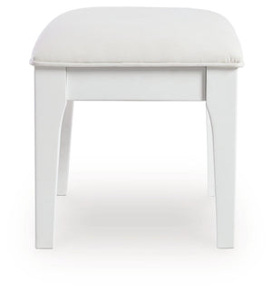 Chalanna - Vanity Stool - White - R&R Furniture Gallery (Fountain Valley, CA)