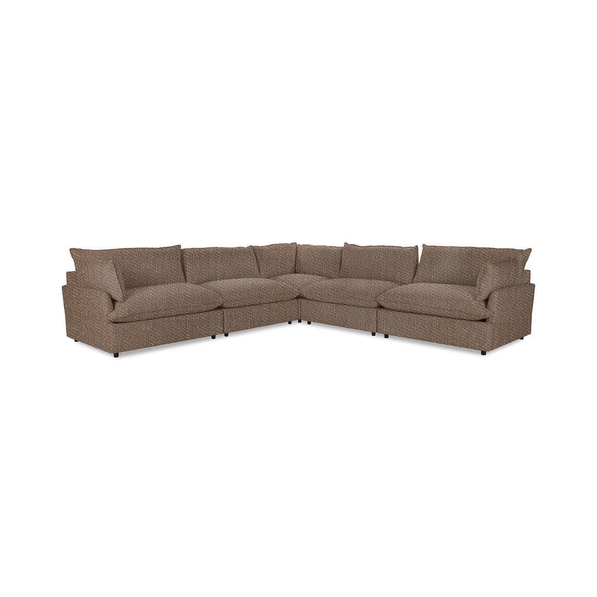 Classic Home Caplan modular sectional sofa with plush cushions and fabric upholstery in a modern stationary sectional design.