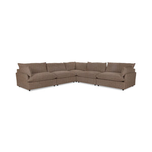 Classic Home Caplan modular sectional sofa with plush cushions and fabric upholstery in a modern stationary sectional design.