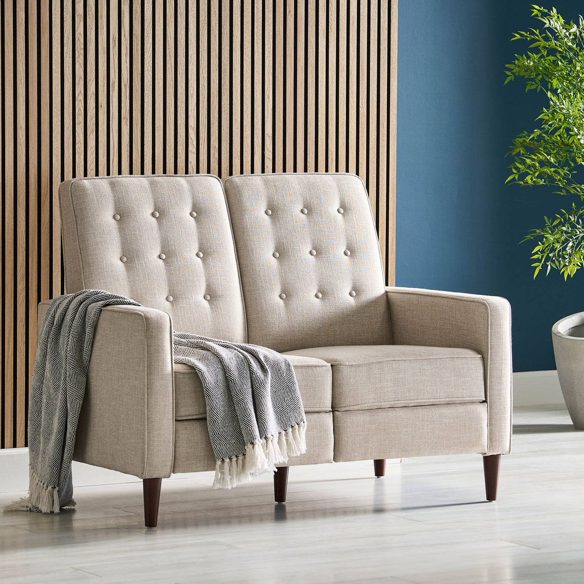 Manville - Contemporary Tufted Loveseat Pushback Recliner