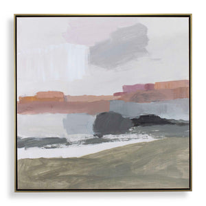 Westward - Framed Landscape Art - Black / Gold / Gray / Green / Orange / Purple / Red / White