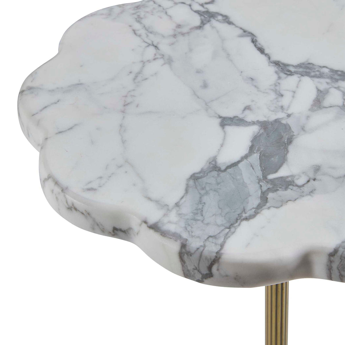 Demi Floret - Drink Table - Gold / White