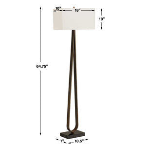 Galloway - Minimalist Floor Lamp - Bronze