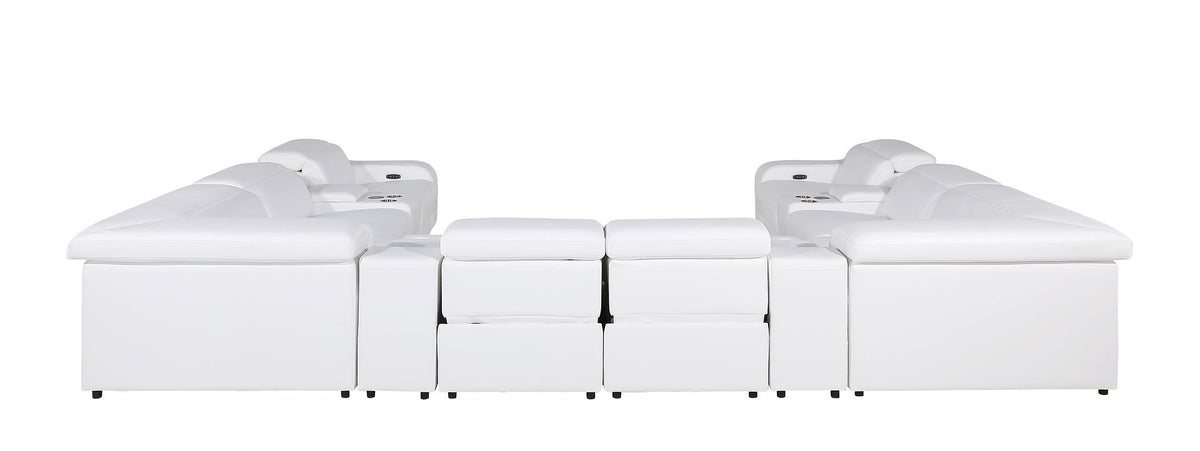 1116 - 12-Piece U-Shaped Sectional Sofa In With 4 Power Recliners & Power Headrests
