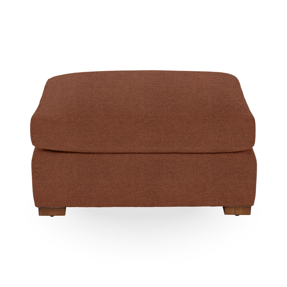 Classic Home Audrey upholstered ottoman with a soft fabric finish, featuring a simple, elegant design for versatile home decor.