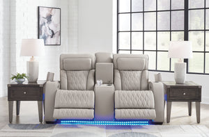 Boyington - Power Reclining Loveseat With Console/Adj Hdrst - R&R Furniture Gallery (Fountain Valley, CA)