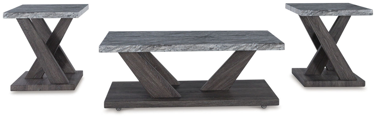 Bensonale - Occasional Table Set (Set of 3) - Brown / Gray - R&R Furniture Gallery (Fountain Valley, CA)