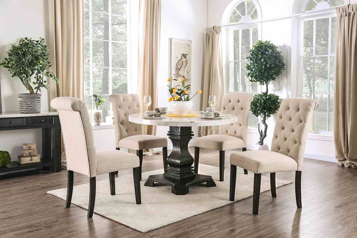 Elfredo - 5 Pc. Round Dining Table Set