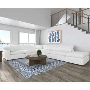 Segoura - 6 Piece Upholstered Modular Sectional With Ottoman - Ivory