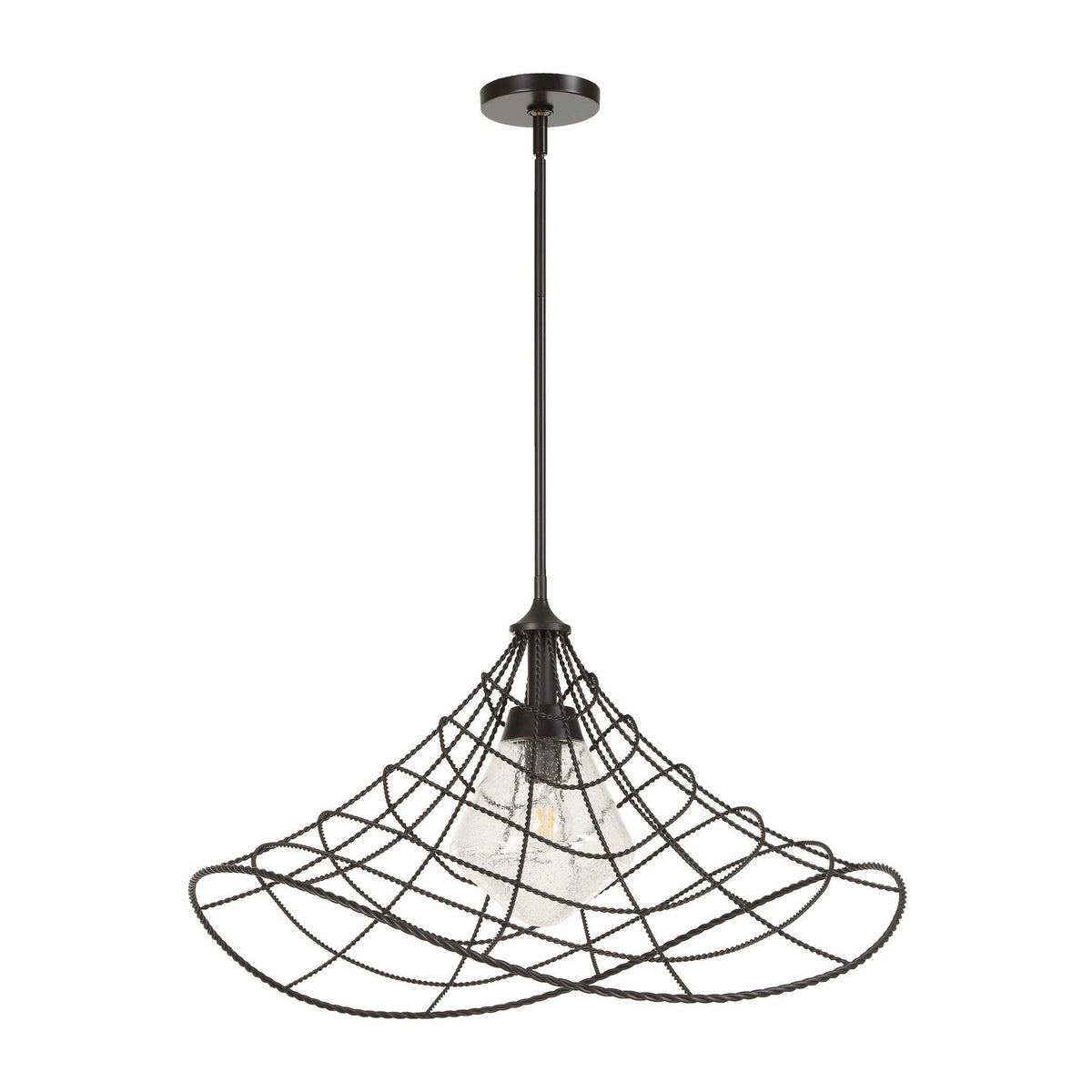 Whirlwind - 1 Light Indoor-Outdoor Pendant - Dark Bronze