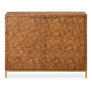 Jethro - Burl 2 Door Cabinet - Woodtone