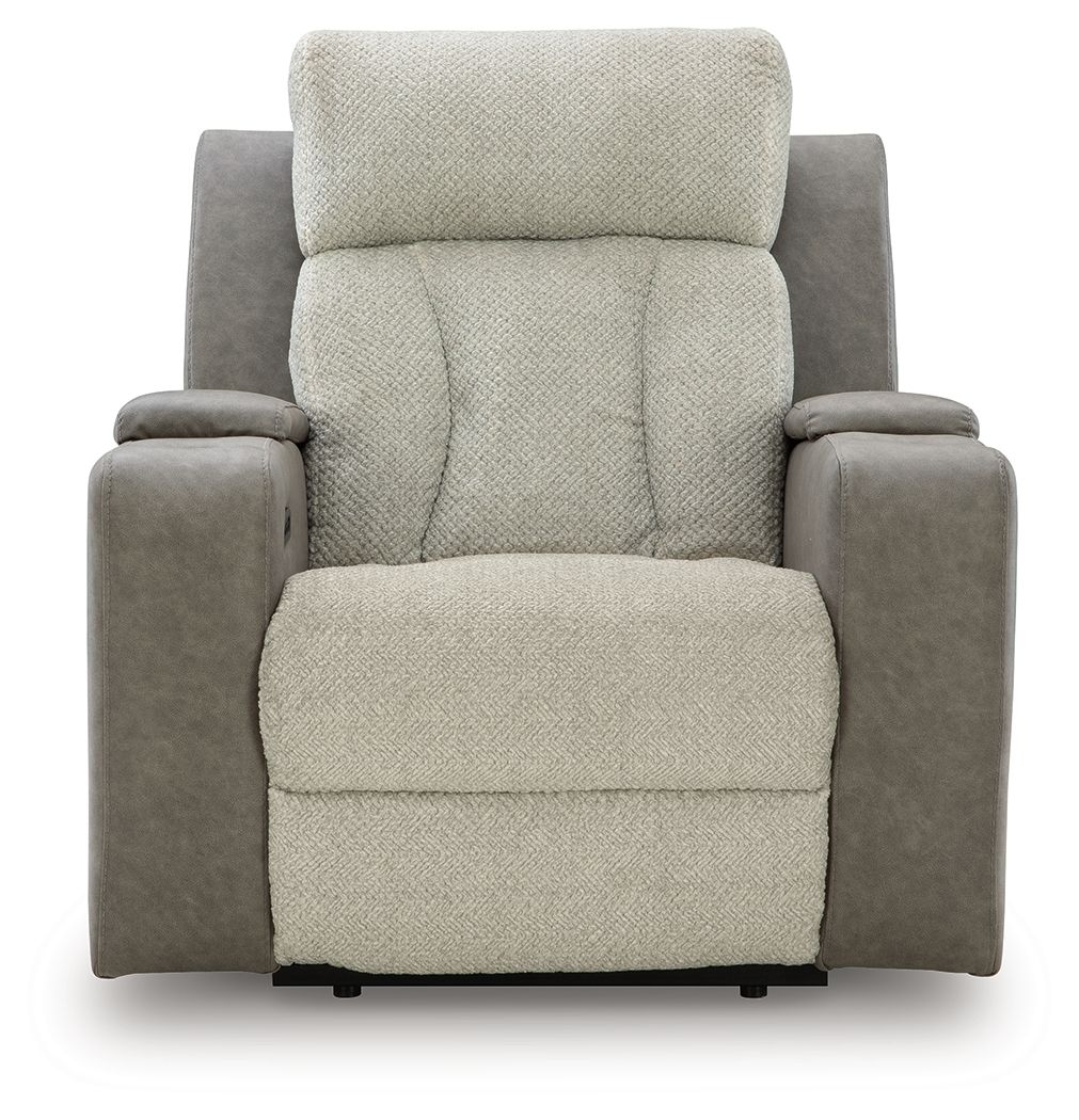 WhipLash - Power Recliner With Adj Headrest - Sisal - R&R Furniture Gallery (Fountain Valley, CA)