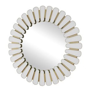 Miran - Glass Round Mirror - White