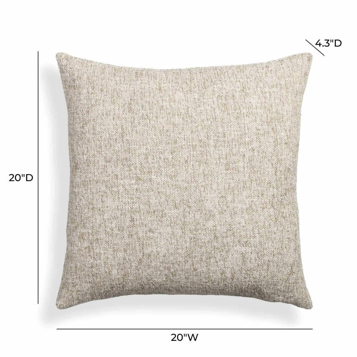 Poh - 20" Boucle Square Accent Pillow - Washed Beige