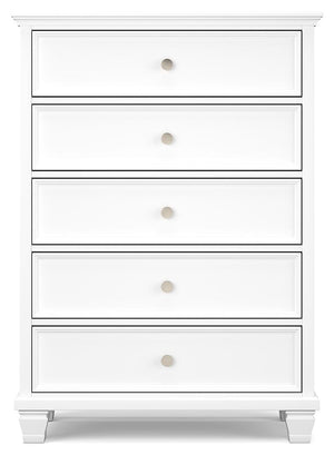 Fortman - Five Drawer Chest - White - R&R Furniture Gallery (Fountain Valley, CA)