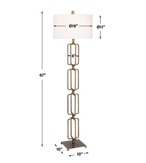 Link - Brushed Gold Floor Lamp