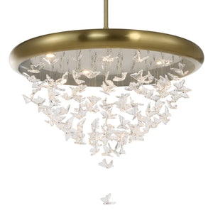 Butterfly Effect - Pendant - Bright Brass