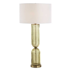 Mirah - Glass Table Lamp - Olive Green