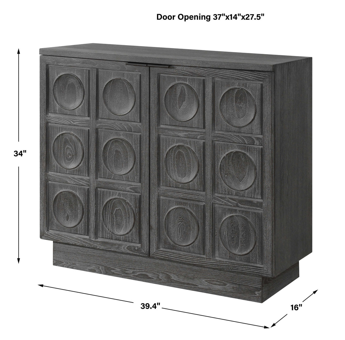 Shelby - 2 Door Ebony Stained Cabinet