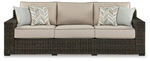 Coastline Bay - Sofa With Cushion - Brown - R&R Furniture Gallery (Fountain Valley, CA)