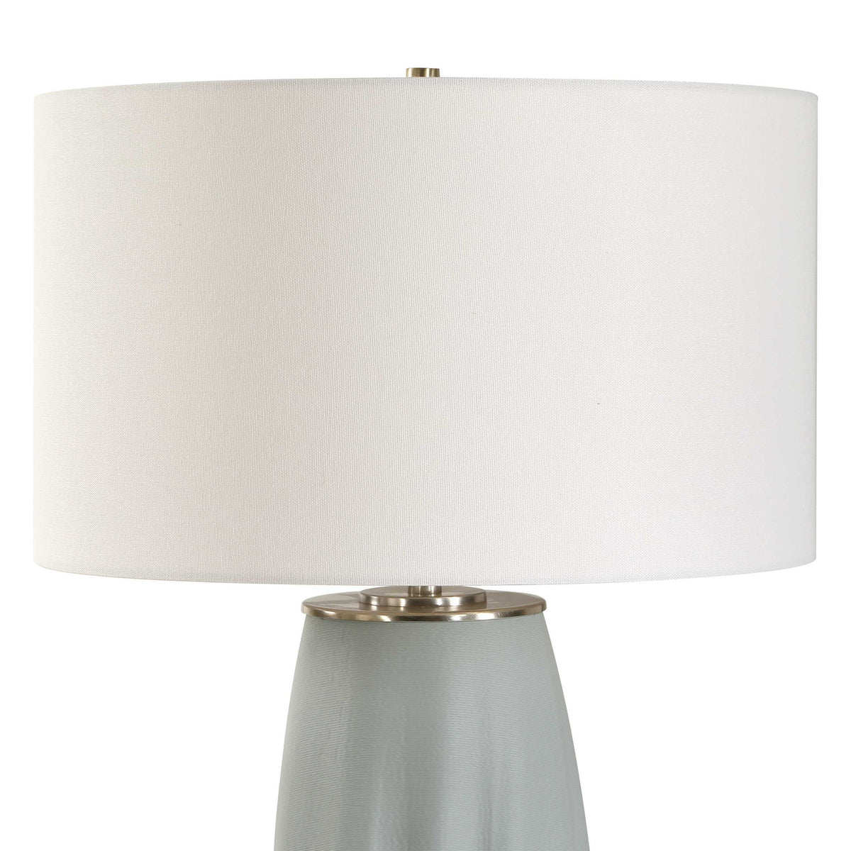 Cover Up - Sculpted Table Lamp - Blue / Silver