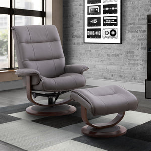 Knight - Manual Reclining Swivel Chair and Ottoman