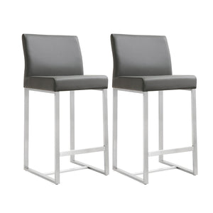 Denmark - Stainless Steel Counter Stool (Set of 2) - R&R Furniture Gallery (Fountain Valley, CA)