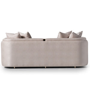 Carmela - Sofa - Almond / Gold - R&R Furniture Gallery (Fountain Valley, CA)