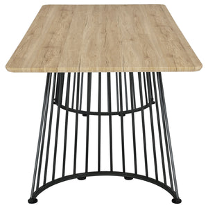 Galahan - Rectangular Dining Table With Twisted Pedestal Base - Oak