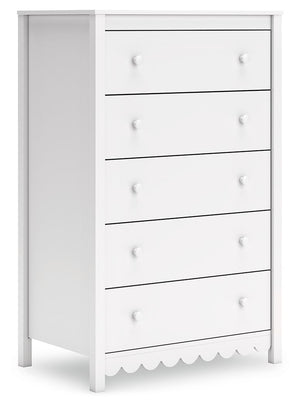 Hallityn - Five Drawer Chest - White - R&R Furniture Gallery (Fountain Valley, CA)