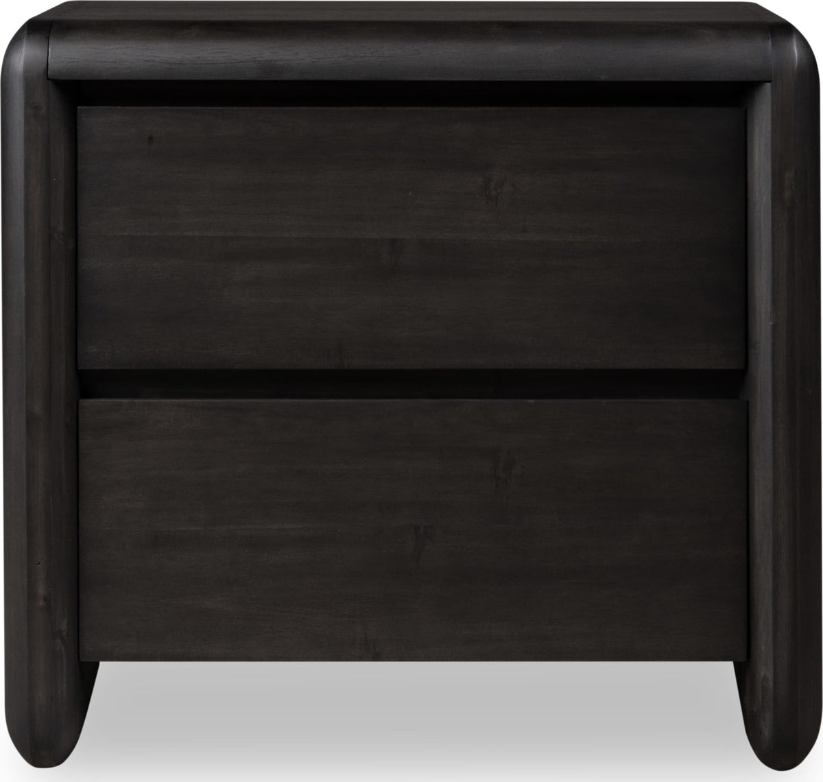 Xolani Two Drawer Acacia Wood Nightstand in Jaguar
