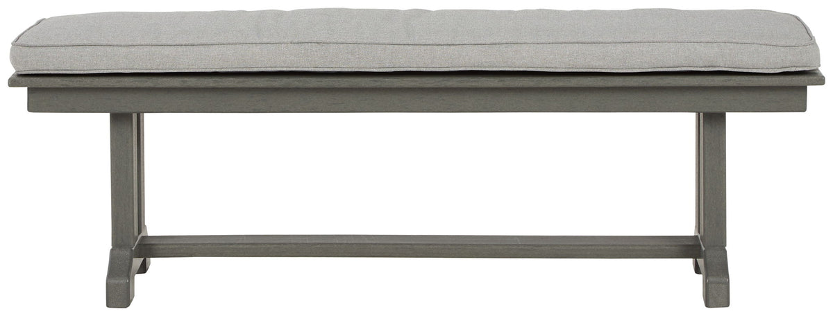 Visola - Bench with Cushion - Gray - R&R Furniture Gallery (Fountain Valley, CA)