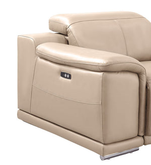 2679 - Power Reclining Sofa, Console Loveseat & Chair Set In Genuine Leather (6 Recliners)